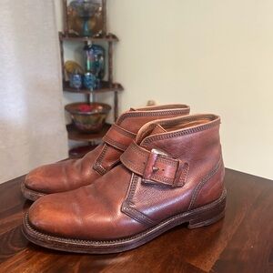 Florsheim Brown “Guardsman” Chukka Boots with Buckle Detail